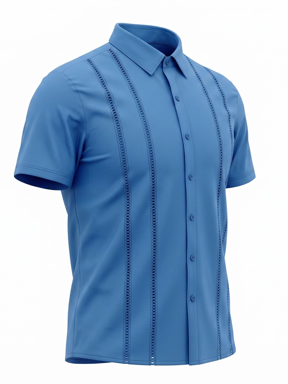 🆕LETSEE Men's Cuban Guayabera Shirt XXL